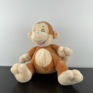 Luv N' Care Tickle Toes Laughing Monkey 10” Plush Stuffed Animal Sound Works